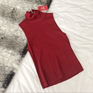 Anne Klein Ribbed Turtleneck Top NWT